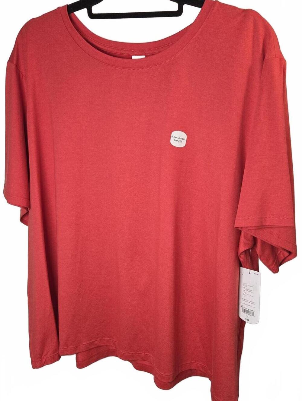 Red Basic Crew Neck T-Shirt Size 3X